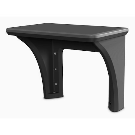 Cortech Wall-Mount Desk: Black, 29 in Overall Ht, 36 in Overall Wd, 24 in Overall Dp, Wall Mount 7605BK